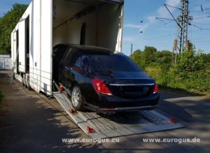 Mercedes Maybach Lang eurogus на крытом автовозе тюнинг